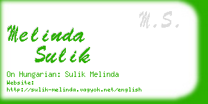 melinda sulik business card